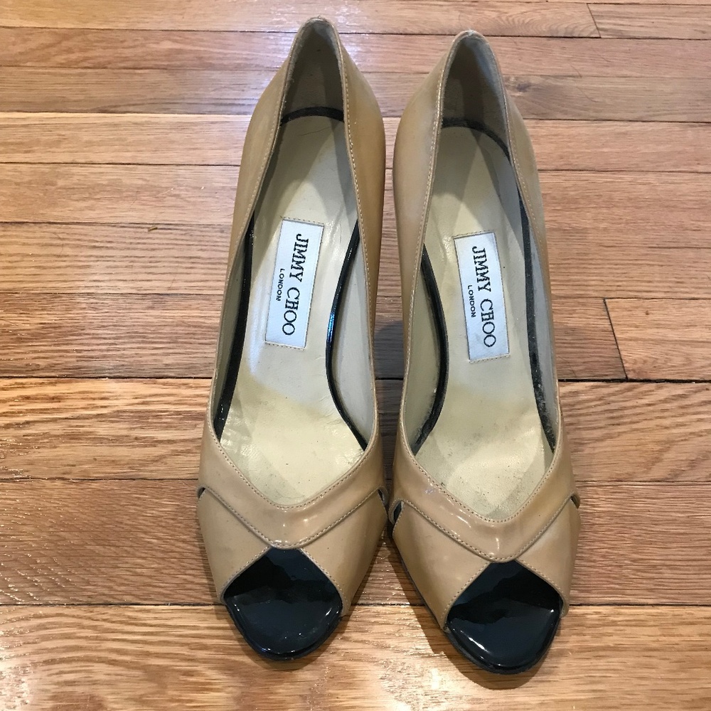 Jimmy Choo nude pumps